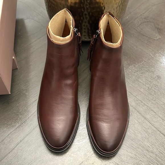 FRANCO SARTO NEMI WOMENS LEATHER BOOTIES ANKLE BOOTS - Picture 6 of 11